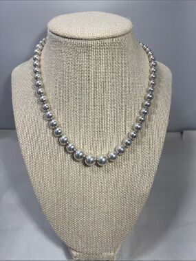 Tiffany & Co. Sterling Graduated Bead Necklace - Silver 925 SS Authentic